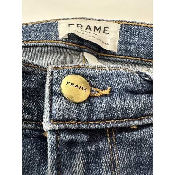 Frame Le Nouveau Jeans Women's Size 26 Blue Stretch Designer Classic Med Rise - Picture 4 of 11